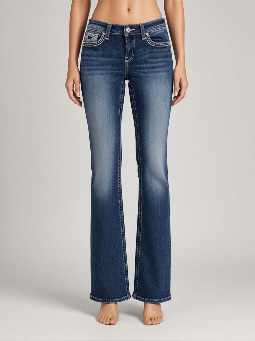 Vigoss Women's Medium Blue Bootcut Jeans